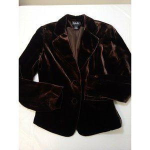 Rafaella Womens Brown Silk Blend Blazer Jacket